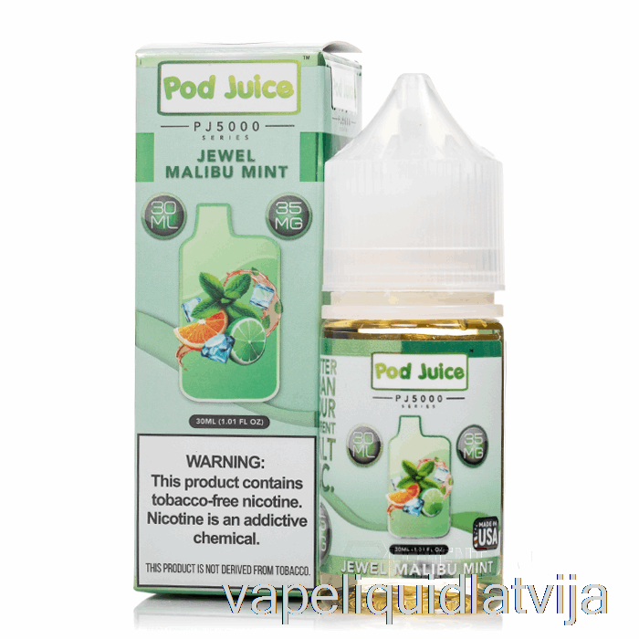 Jewel Malibu Piparmētru - Pāksts Sula Pj5000 - 30ml 35mg Vape šķidrums